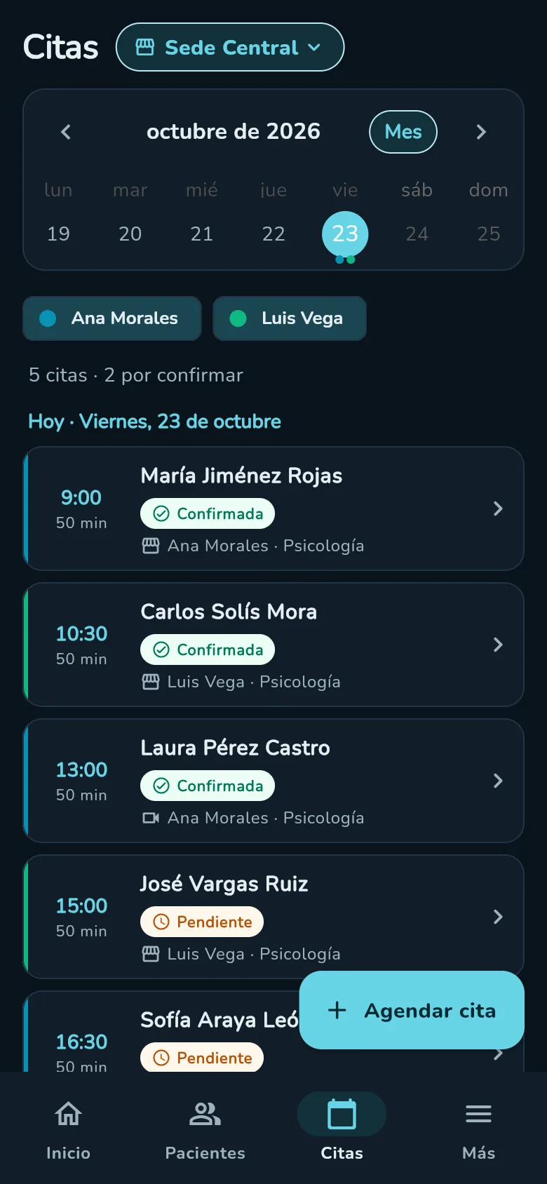 Citas en el celular