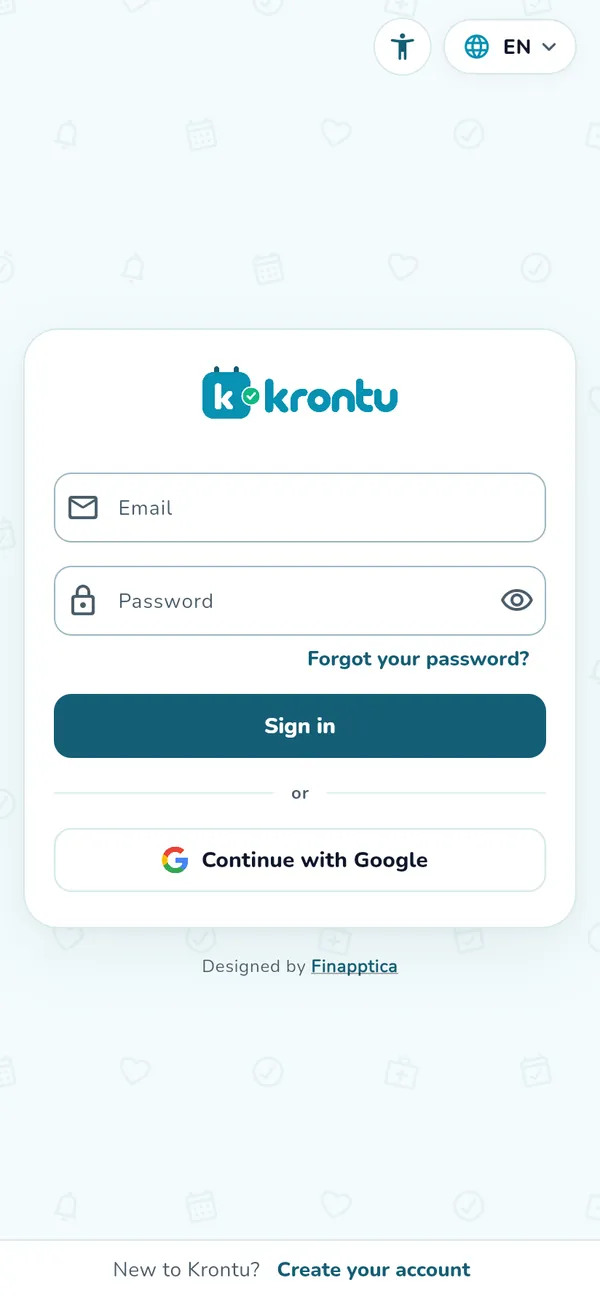 Signing in