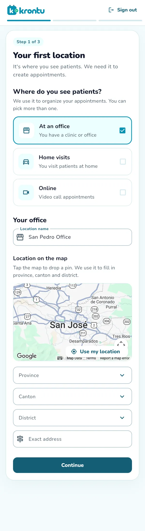 Welcome: set up your practice